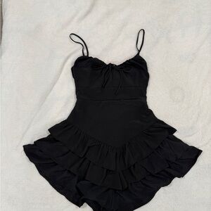 Forever 21 Black Ruffled Dress